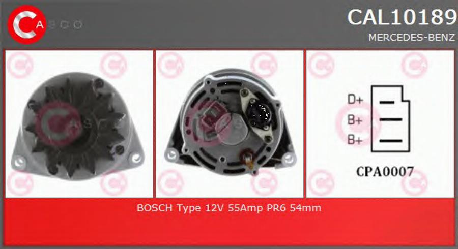 Casco CAL10189 - Генератор www.autospares.lv