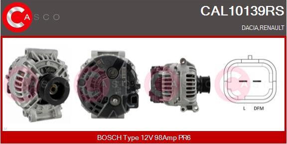 Casco CAL10139RS - Alternator www.autospares.lv