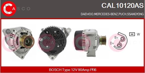 Casco CAL10120AS - Alternator www.autospares.lv