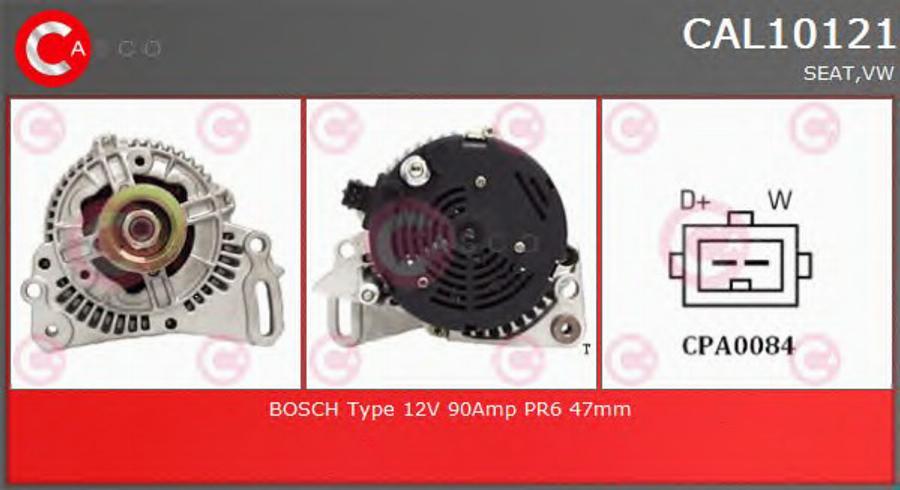 Casco CAL10121 - Alternator www.autospares.lv