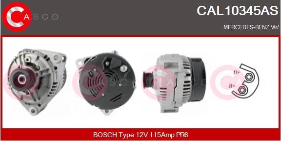 Casco CAL10345AS - Alternator www.autospares.lv