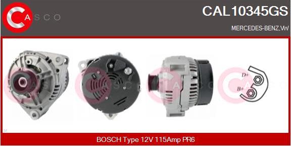 Casco CAL10345GS - Alternator www.autospares.lv