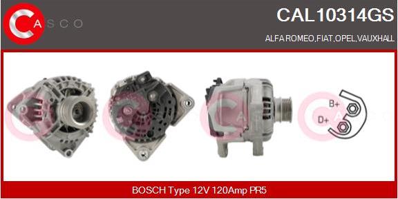 Casco CAL10314GS - Alternator www.autospares.lv