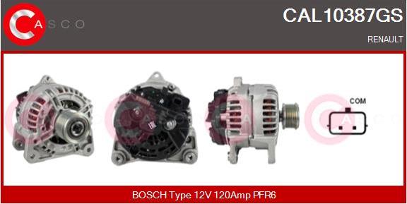 Casco CAL10387GS - Alternator www.autospares.lv