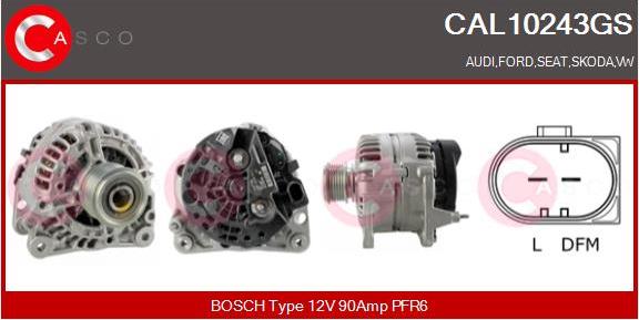 Casco CAL10243GS - Alternator www.autospares.lv