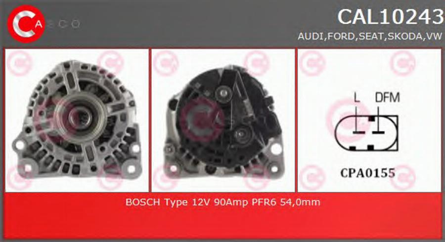 Casco CAL10243 - Генератор www.autospares.lv