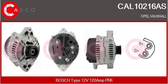 Casco CAL10216AS - Alternator www.autospares.lv