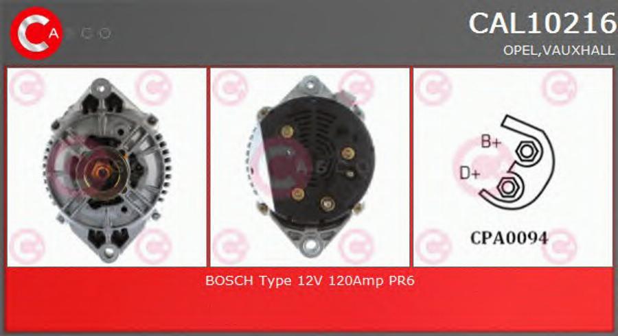 Casco CAL10216 - Alternator www.autospares.lv