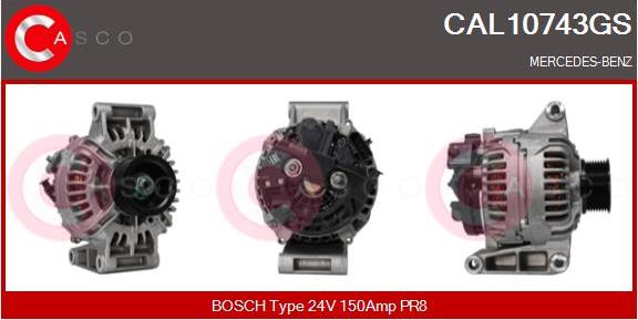 Casco CAL10743GS - Alternator www.autospares.lv