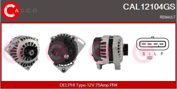 Casco CAL12104GS - Alternator www.autospares.lv