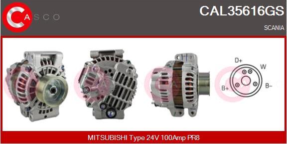 Casco CAL35616GS - Alternator www.autospares.lv