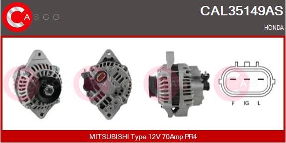 Casco CAL35149AS - Alternator www.autospares.lv