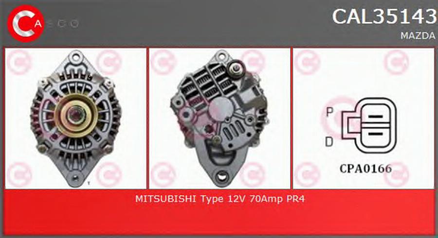 Casco CAL35143 - Генератор www.autospares.lv