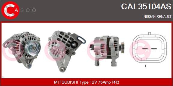 Casco CAL35104AS - Alternator www.autospares.lv