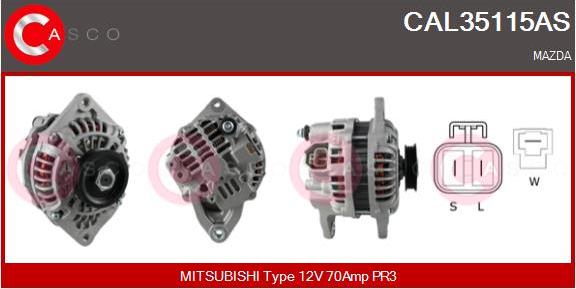 Casco CAL35115AS - Alternator www.autospares.lv