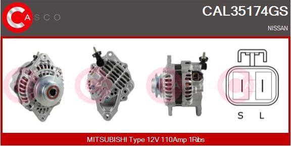 Casco CAL35174GS - Alternator www.autospares.lv