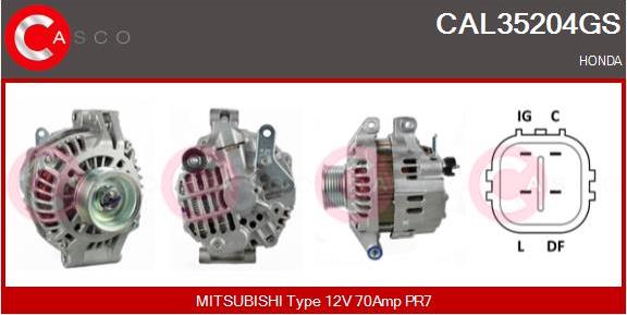 Casco CAL35204GS - Alternator www.autospares.lv