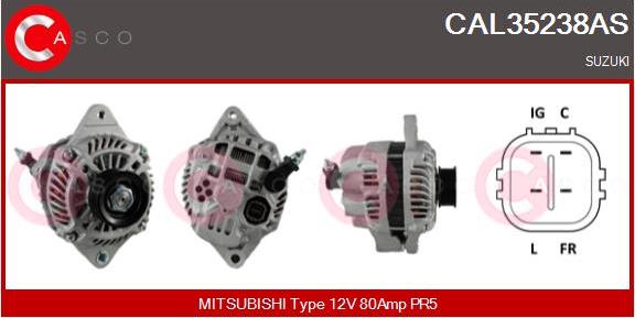 Casco CAL35238AS - Alternator www.autospares.lv