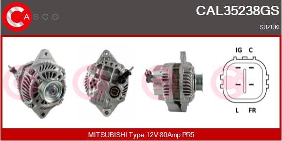 Casco CAL35238GS - Alternator www.autospares.lv