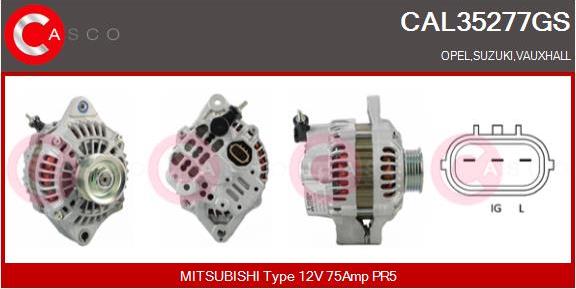 Casco CAL35277GS - Alternator www.autospares.lv