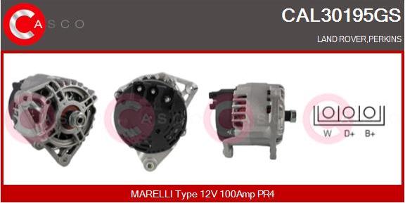 Casco CAL30195GS - Alternator www.autospares.lv