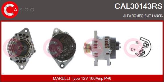 Casco CAL30143RS - Alternator www.autospares.lv