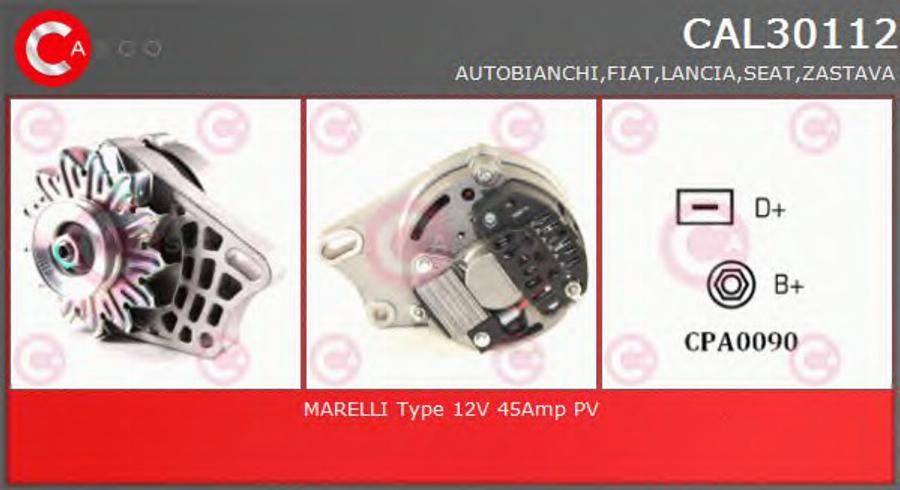 Casco CAL30112 - Генератор www.autospares.lv