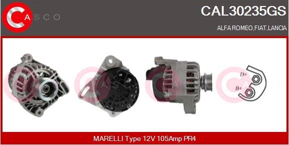 Casco CAL30235GS - Alternator www.autospares.lv