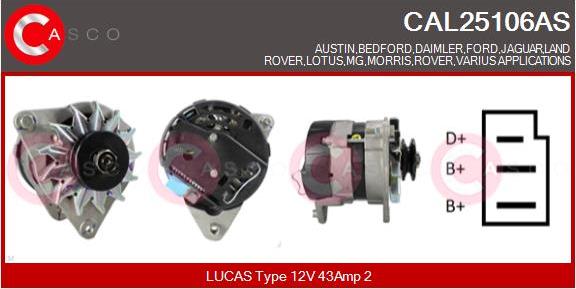 Casco CAL25106AS - Ģenerators www.autospares.lv