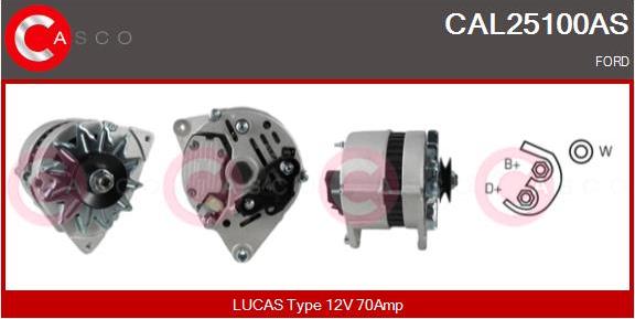 Casco CAL25100AS - Alternator www.autospares.lv