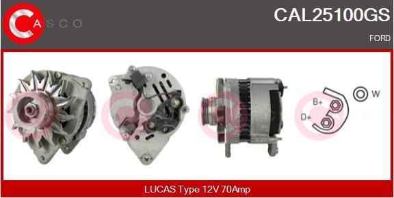 Casco CAL25100GS - Alternator www.autospares.lv