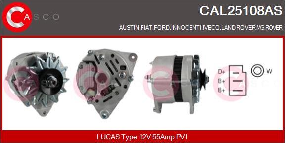 Casco CAL25108AS - Alternator www.autospares.lv