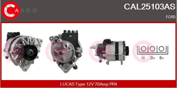 Casco CAL25103AS - Alternator www.autospares.lv