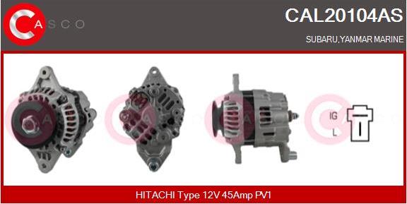 Casco CAL20104AS - Alternator www.autospares.lv