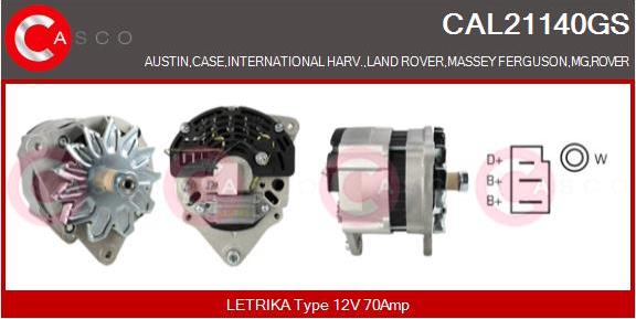 Casco CAL21140GS - Alternator www.autospares.lv