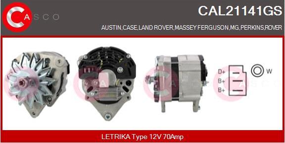 Casco CAL21141GS - Alternator www.autospares.lv