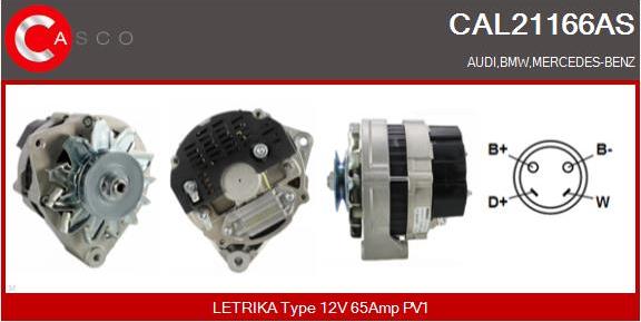 Casco CAL21166AS - Alternator www.autospares.lv