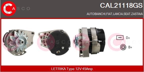 Casco CAL21118GS - Alternator www.autospares.lv