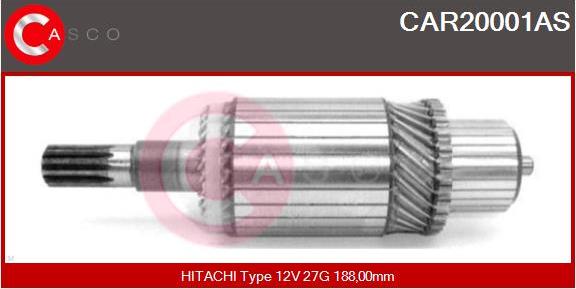 Casco CAR20001AS - Якорь, стартер www.autospares.lv