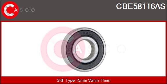 Casco CBE58116AS - Bearing www.autospares.lv