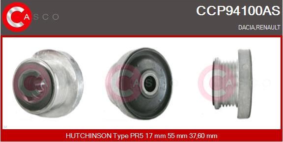 Casco CCP94100AS - Шкив генератора, муфта www.autospares.lv