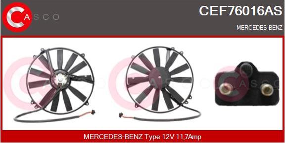 Casco CEF76016AS - Electric Motor, radiator fan www.autospares.lv