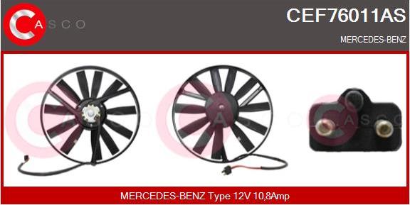 Casco CEF76011AS - Elektromotors, Dzes. sist. radiatora ventilators autospares.lv