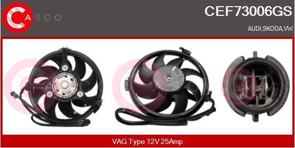 Casco CEF73006GS - Elektromotors, Dzes. sist. radiatora ventilators www.autospares.lv