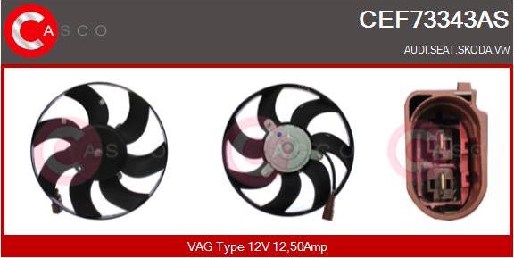 Casco CEF73343AS - Ventilators, Motora dzesēšanas sistēma www.autospares.lv