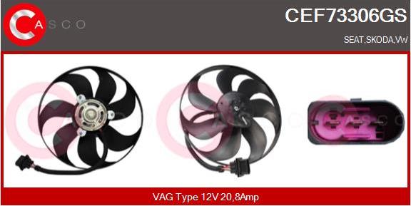 Casco CEF73306GS - Ventilators, Motora dzesēšanas sistēma www.autospares.lv