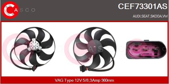 Casco CEF73301AS - Ventilators, Motora dzesēšanas sistēma www.autospares.lv