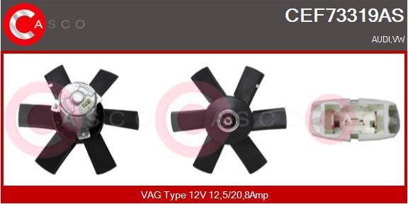 Casco CEF73319AS - Ventilators, Motora dzesēšanas sistēma www.autospares.lv