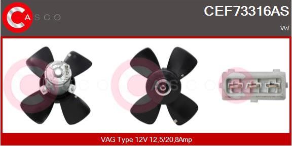 Casco CEF73316AS - Ventilators, Motora dzesēšanas sistēma www.autospares.lv