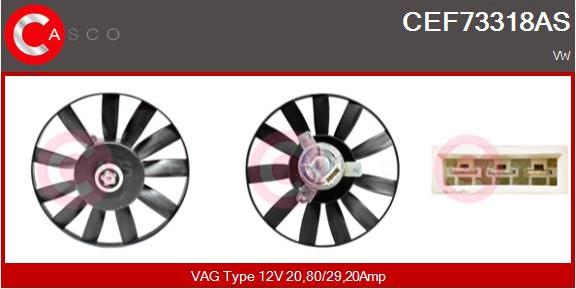 Casco CEF73318AS - Ventilators, Motora dzesēšanas sistēma autospares.lv